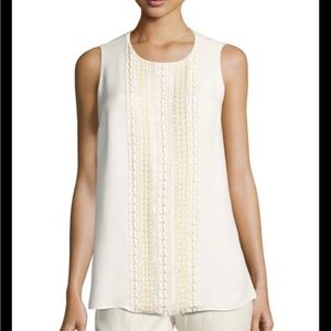 Hand Beaded Silk Tunic Blouse (S)